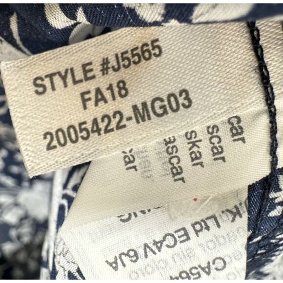 J.Crew Liberty London womens Size 2 Slim Perfect Shirt Floral Navy Button-Up - Picture 5 of 7